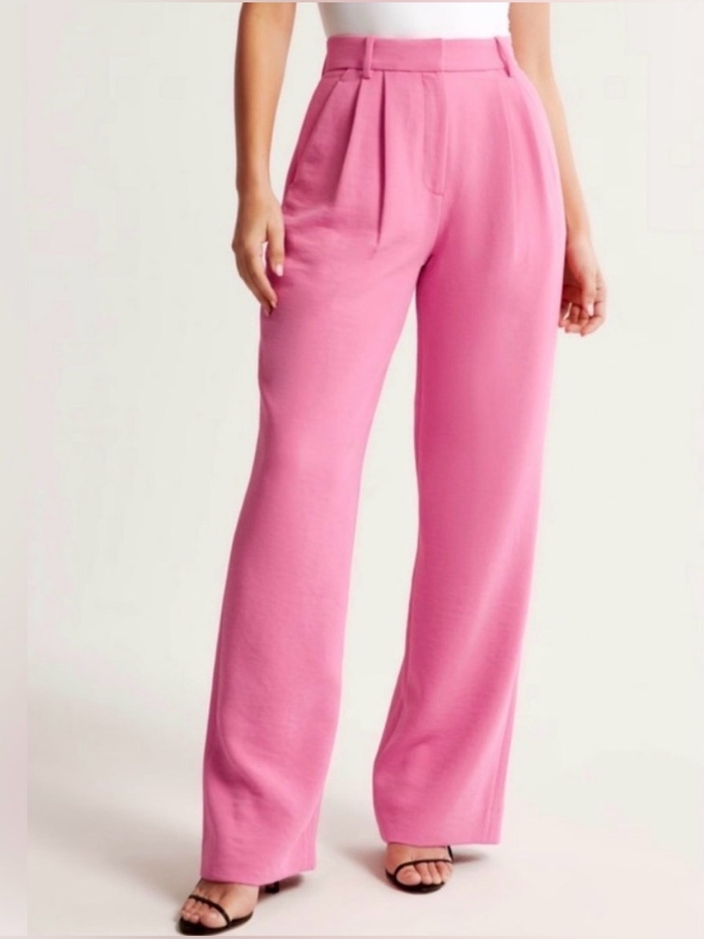 A&F Sloane Tailored Wide Leg Pant, Size 26